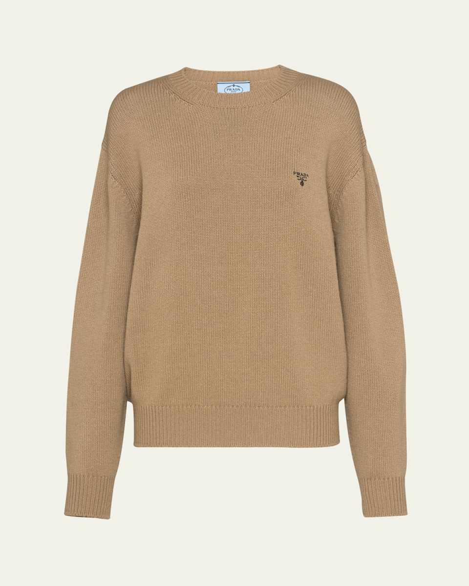 Logo-Intarsia Cashmere Sweater
